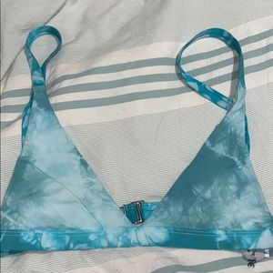 Dippin daisys Tie dye blue bikini top